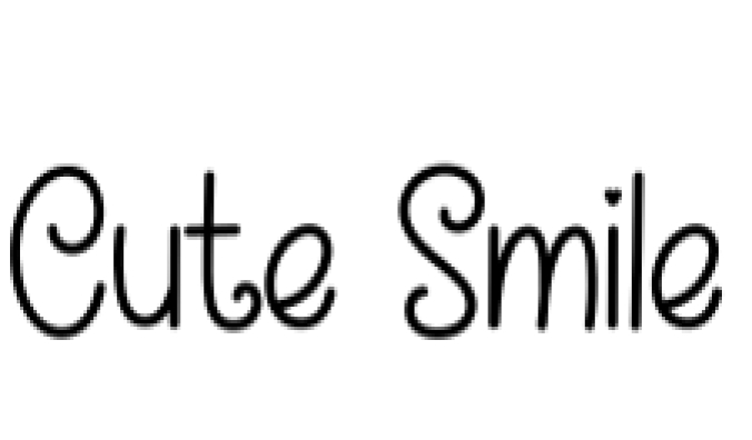 Cute Smile Font Preview