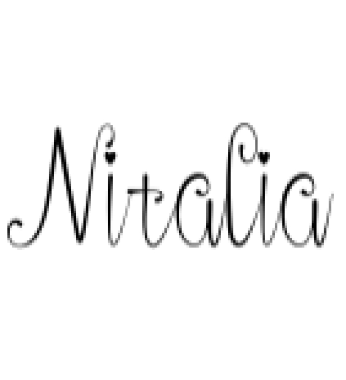 Nitalia Font Preview