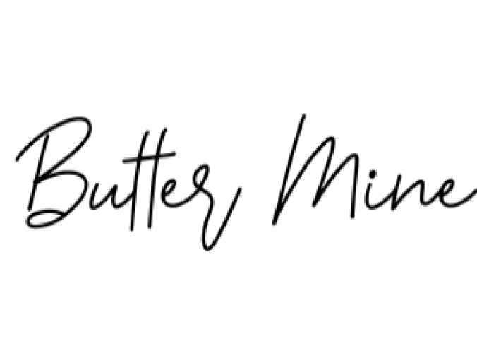 Butter Mine Font Preview