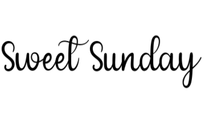 Sweet Sunday Font Preview