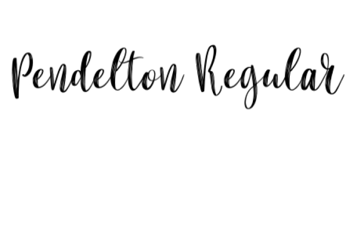 Pendelton Font Preview