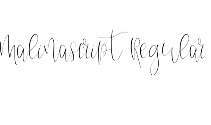 Malina Font Preview