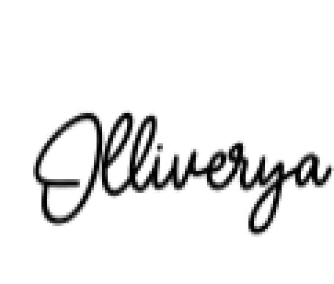 Olliverya Script Font Preview
