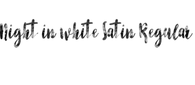 Night in White Satin Font Preview