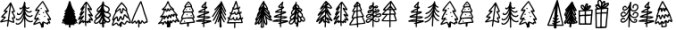 Christmas Tree Doodles Dingbat Font Preview