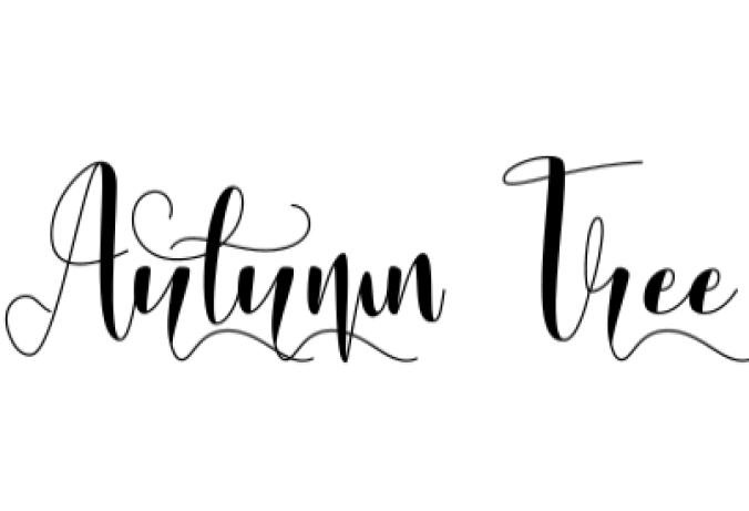 Autumn Tree Font Preview