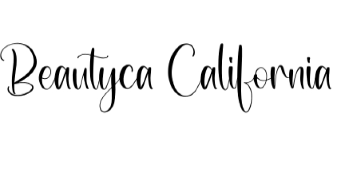 Beautyca California Font Preview