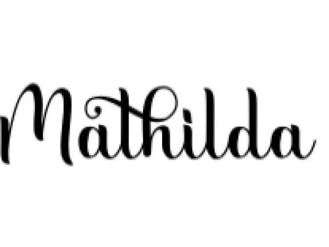 Mathilda Font Preview