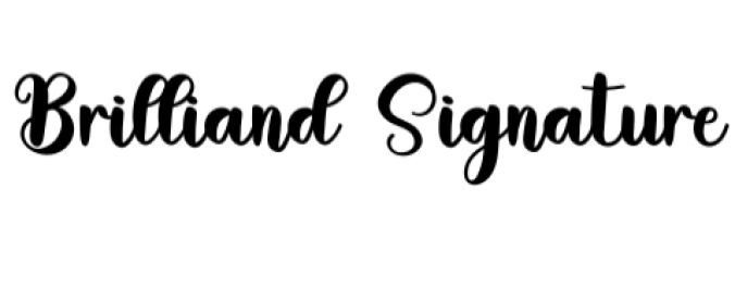 Brilliand Signature Font Preview