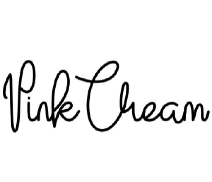 Pink Cream Font Preview