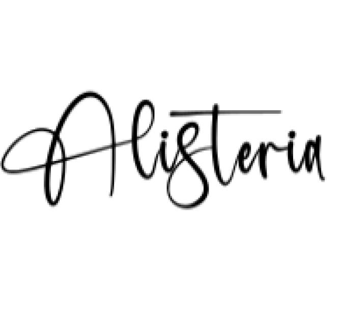 Alisteria Font Preview