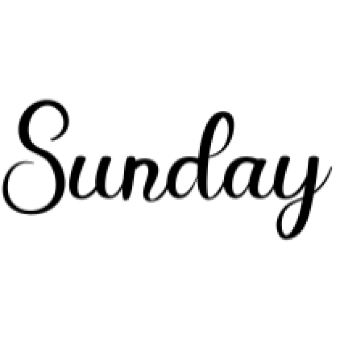 Sunday Font Preview