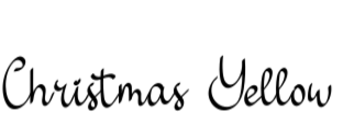 Christmas Yellow Font Preview