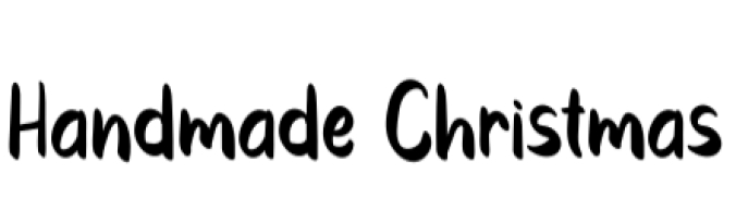 Handmade Christmas Font Preview