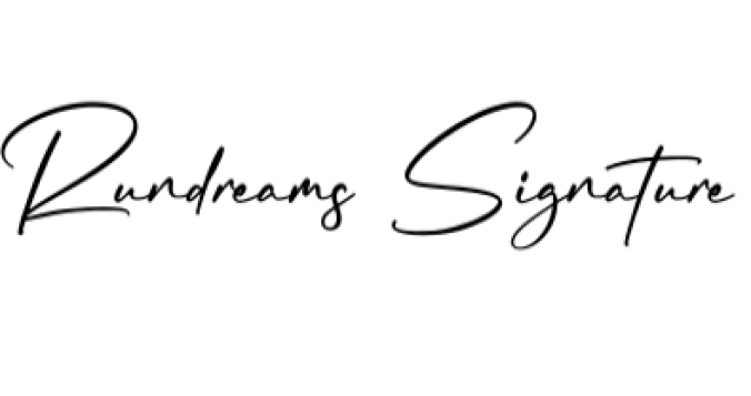 Rundreams Signature Font Preview