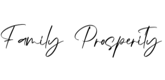 Family Prosperity Font Preview