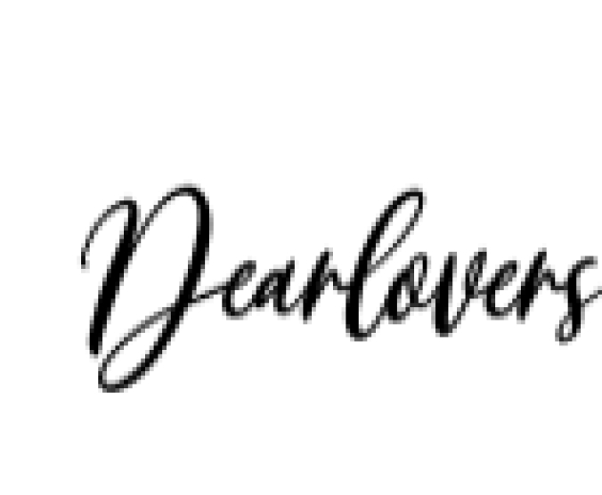 Dearlovers Font Preview