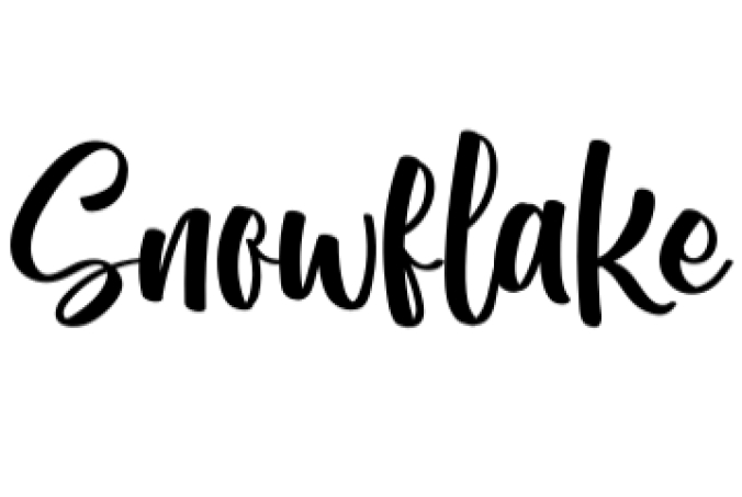 Snowflake Script Font Preview