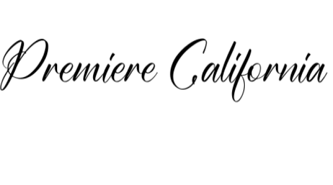 Premiere California Font Preview