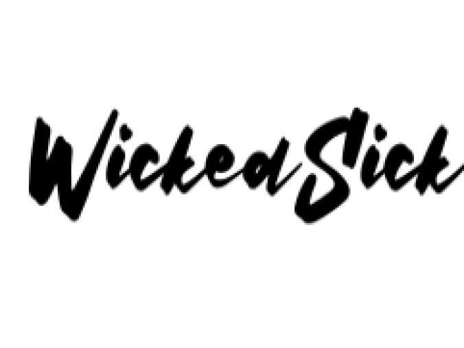 Wicked Sick Font Preview