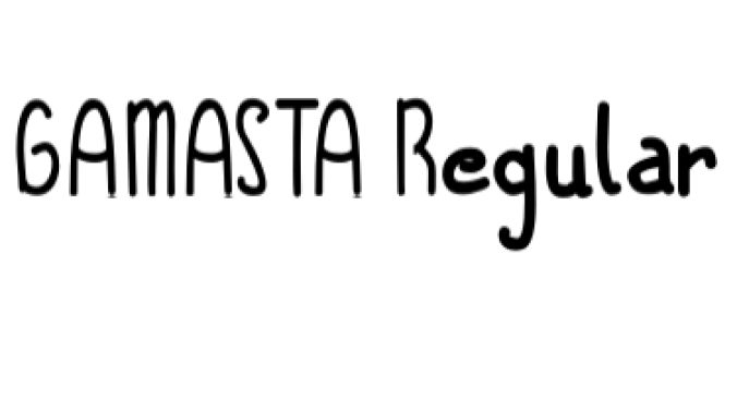 Gamasta Font Preview