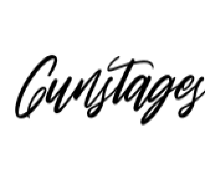Gunstages Script Font Preview