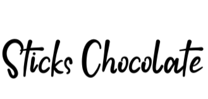 Sticks Chocolate Font Preview