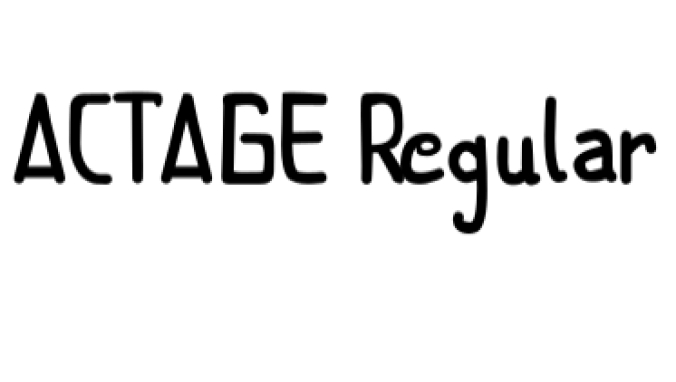 Actage Font Preview