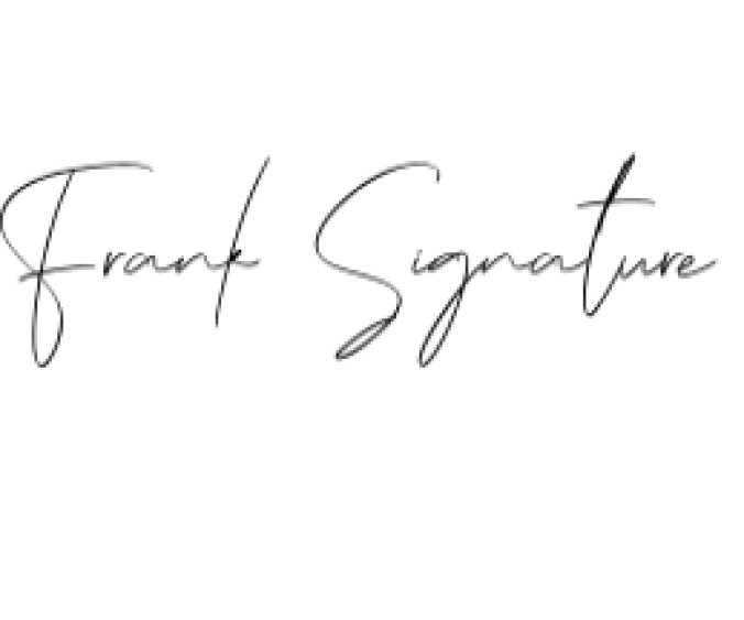 Frank Signature Font Preview