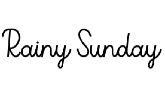 Rainy Sunday Font Preview