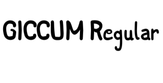 Giccum Font Preview