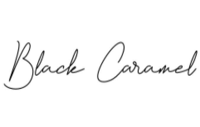 Black Caramel Font Preview
