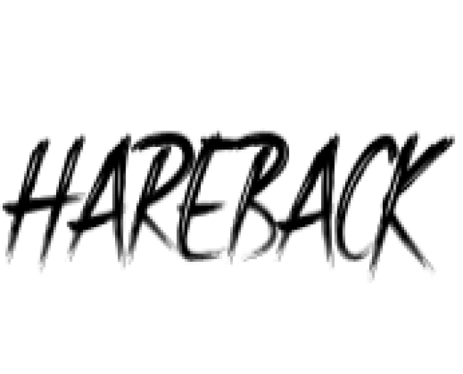 Hareback Font Preview