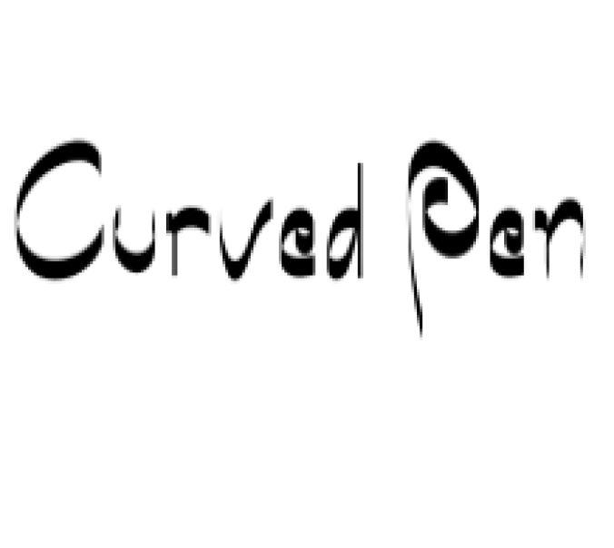 Curved Pen Font Preview