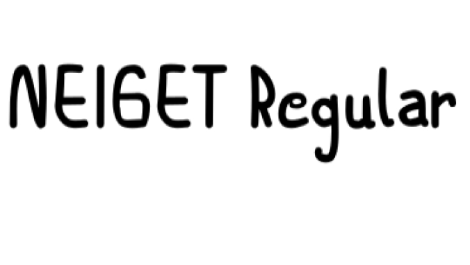 Neiget Font Preview