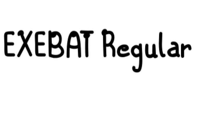 Exabat Font Preview