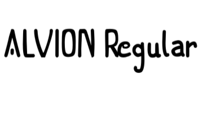 Alvion Font Preview