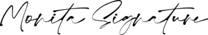 Monita Signature Font Preview