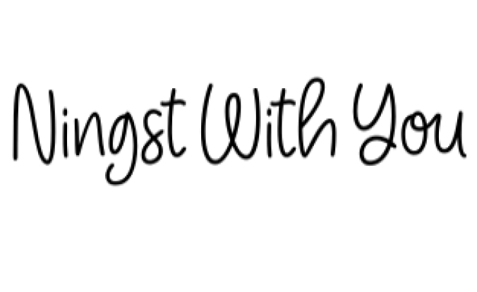 Ningst with You Font Preview