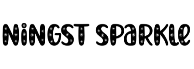 Ningst Sparkle Font Preview