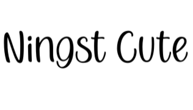 Ningst Cute Font Preview