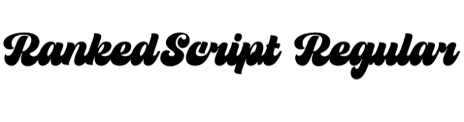 Ranked Script Font Preview