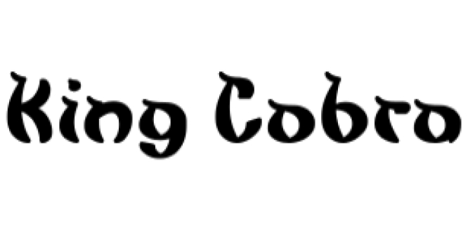 King Cobra Font Preview