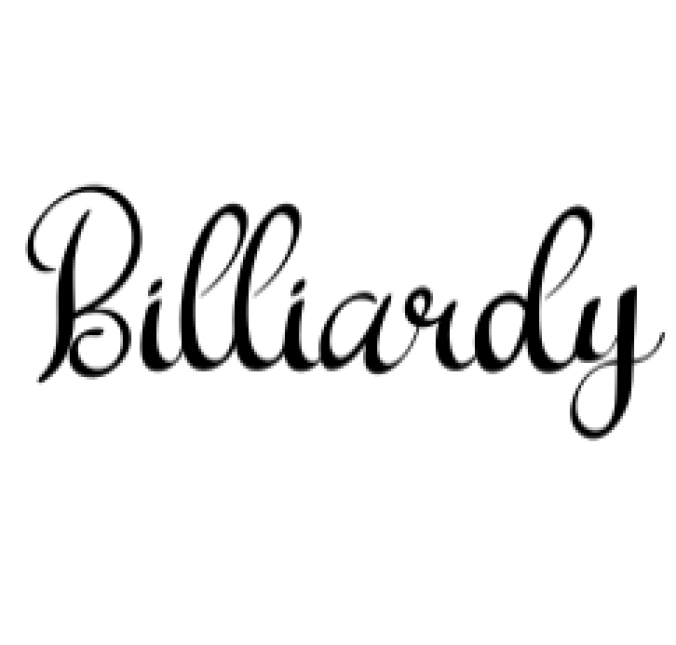 Billiardy Font Preview