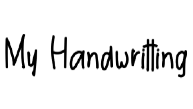 My Handwritting Font Preview