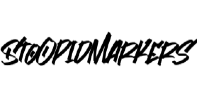Stoopid Markers Font Preview