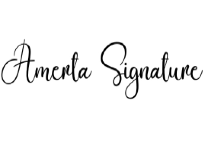 Amerta Signature Font Preview
