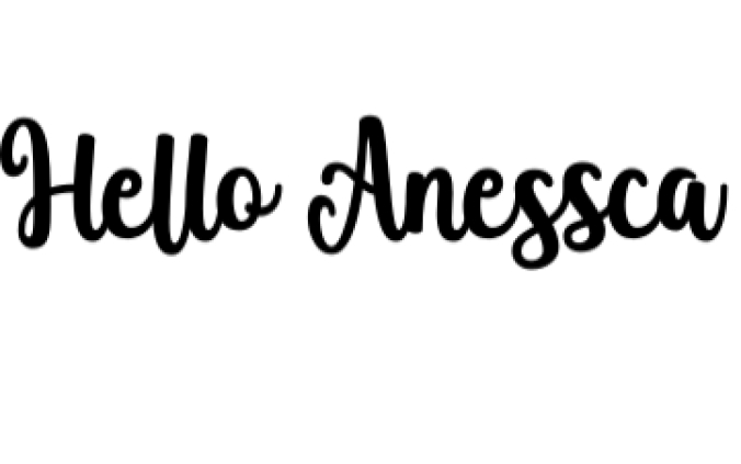 Hello Anessca Font Preview