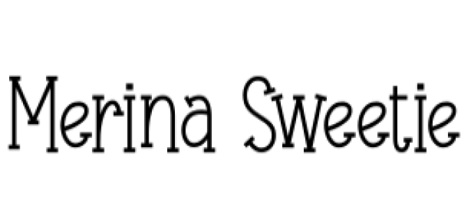 Merina Sweetie Font Preview
