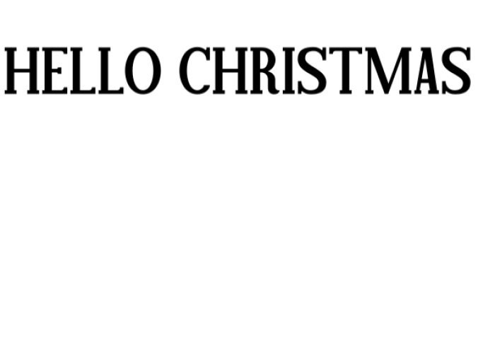 Hello Christmas Font Preview